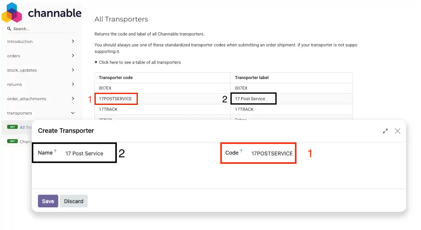 Como crear un transportista de Channable en Odoo