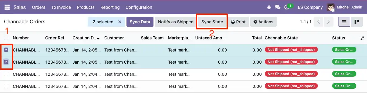 Como sincronizar estados de pedido en Odoo